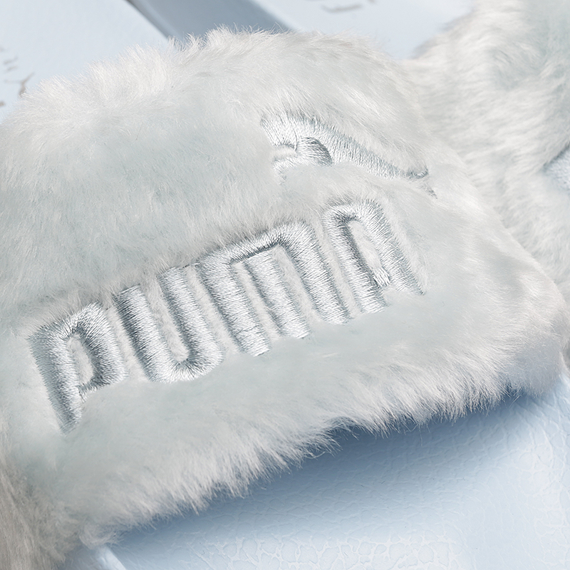 женские голубые сланцы PUMA Fur Slide 36577203 - цена, описание, фото 3